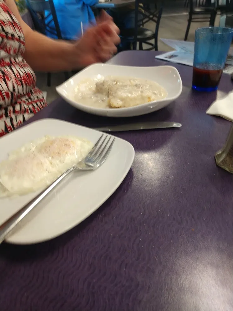 Two Eggs over Easy with a Half Order of Biscuits and Gravy